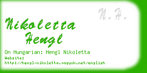 nikoletta hengl business card